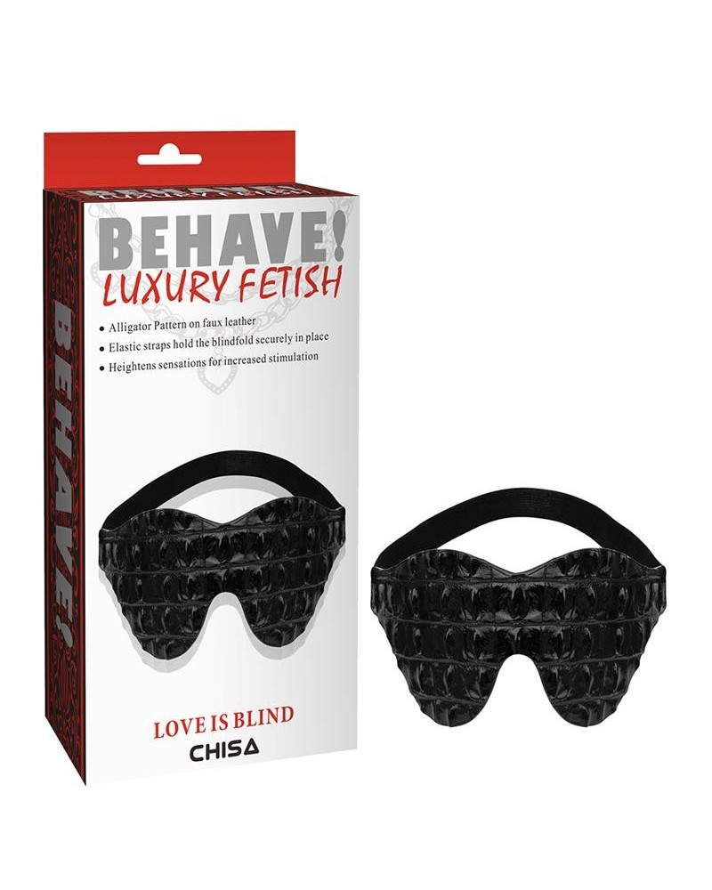 blindfold love is blind alligator pattern