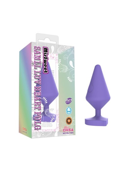 large luv heart plug violet silicone