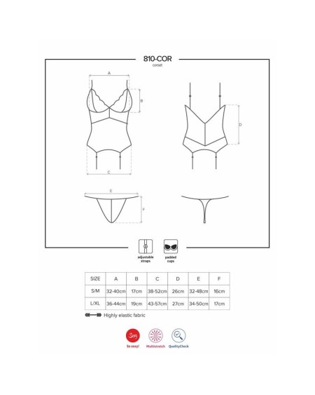 810-cor-2 corset and thong white