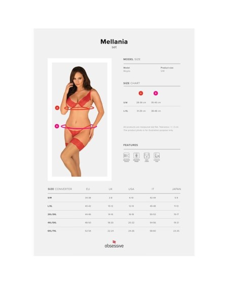 mellania bra set with thong