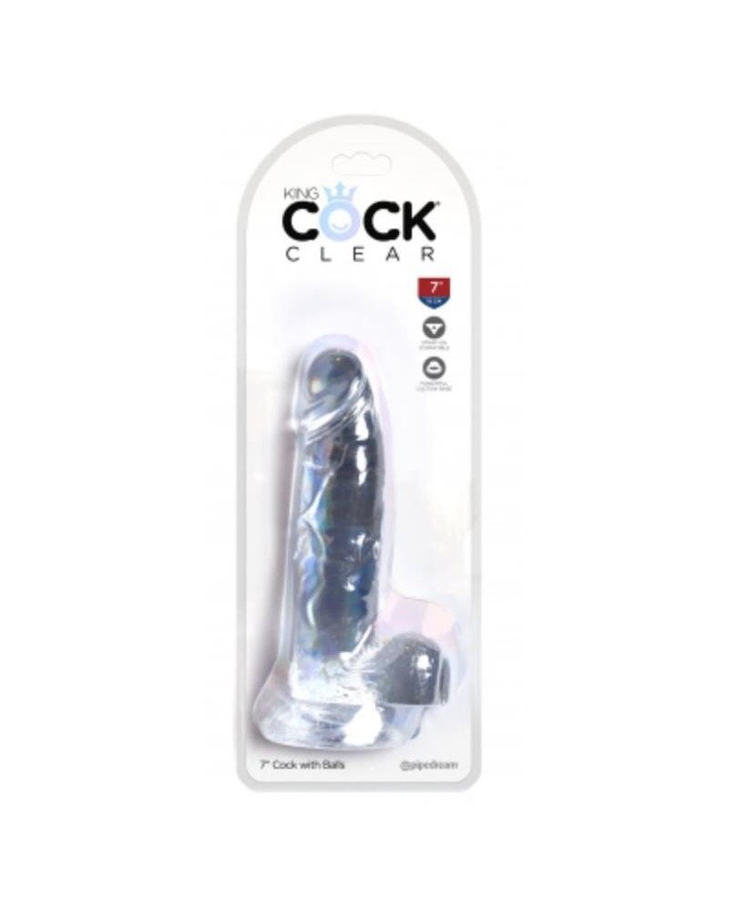 réaliste dildo with testicles 7 clear