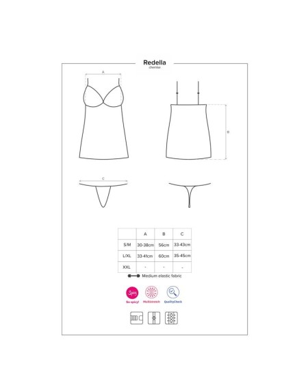 redella chemise and thong noir