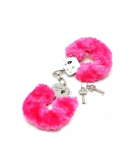 police cuffs with rose fur-adjustable