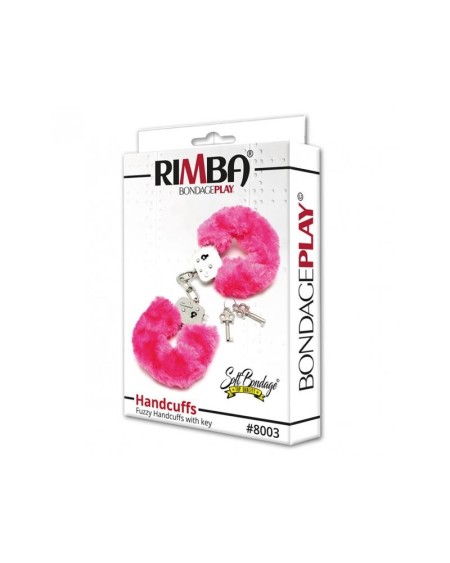 police cuffs with rose fur-adjustable