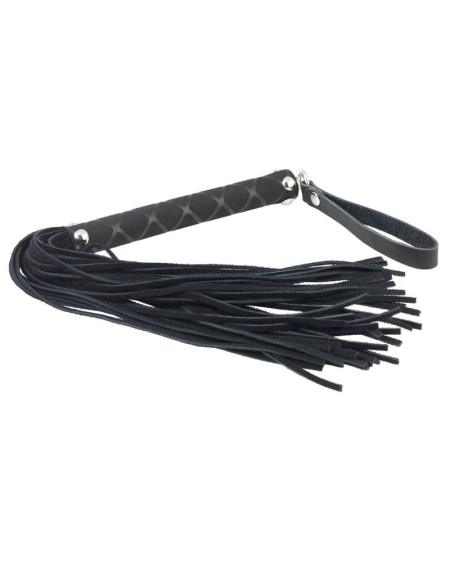 leather flogger noir 35 cm