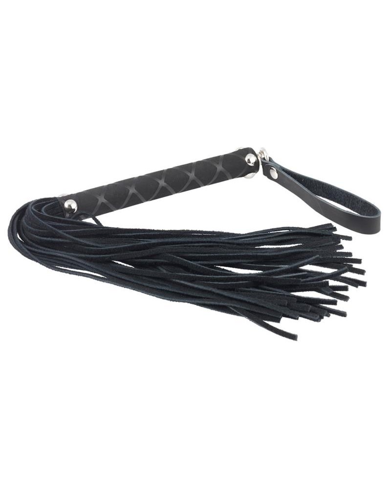 leather flogger noir 35 cm