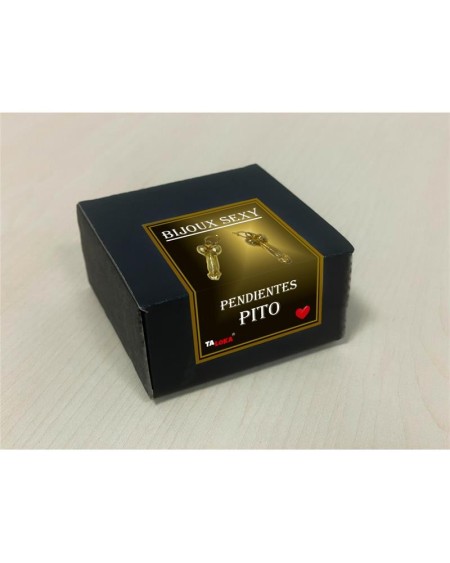 golden penis-shaped earrings.