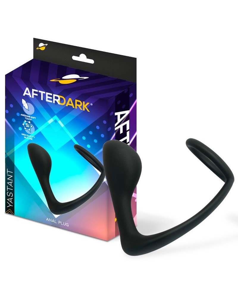 yastant anal plug with testicles ring