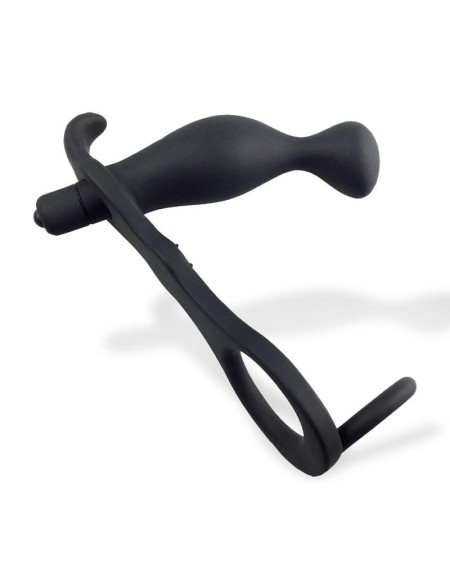 larimar vibrant anal plug with penis and testicles ring