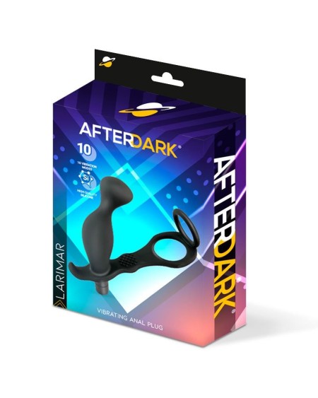 larimar vibrant anal plug with penis and testicles ring