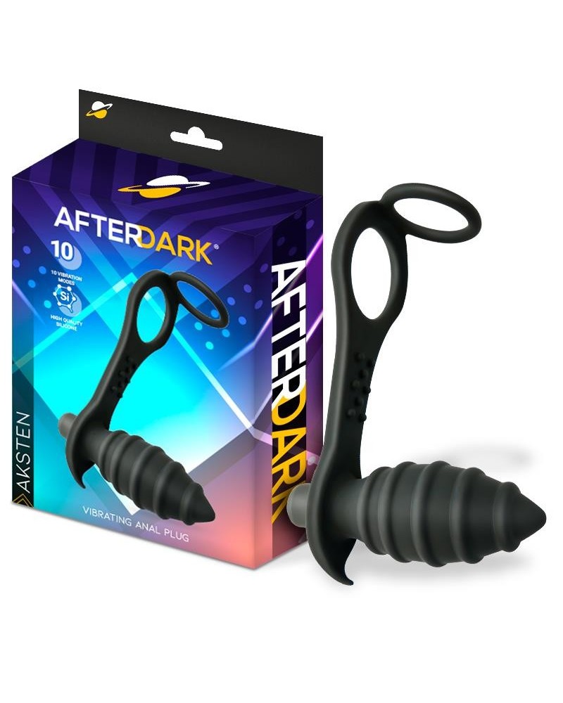 aksten vibrant anal plug with penis ring