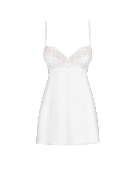 871-che-2 chemise and thong white