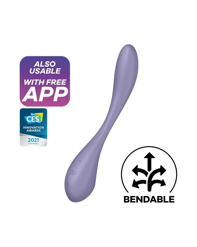 g-spot flex 5 multi vibrator with satisfyer connect app lilac