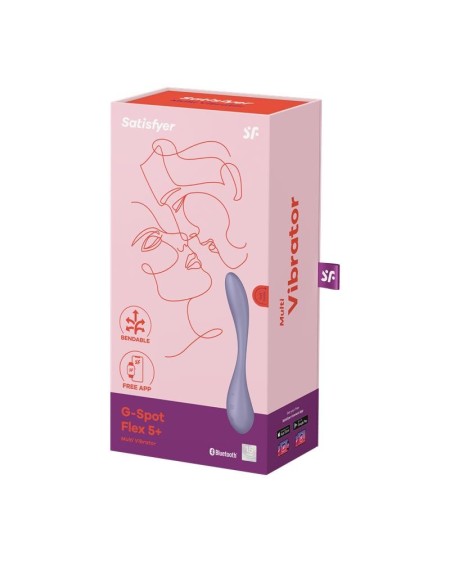g-spot flex 5 multi vibrator with satisfyer connect app lilac