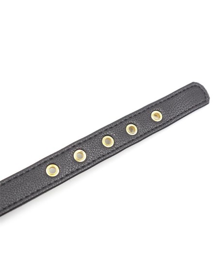 collar with bow and rattle 44 cm blackred