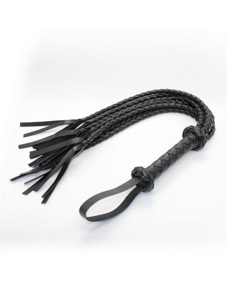 braided flogger 75 cm noir