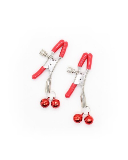 nipple clamp with bell metal red