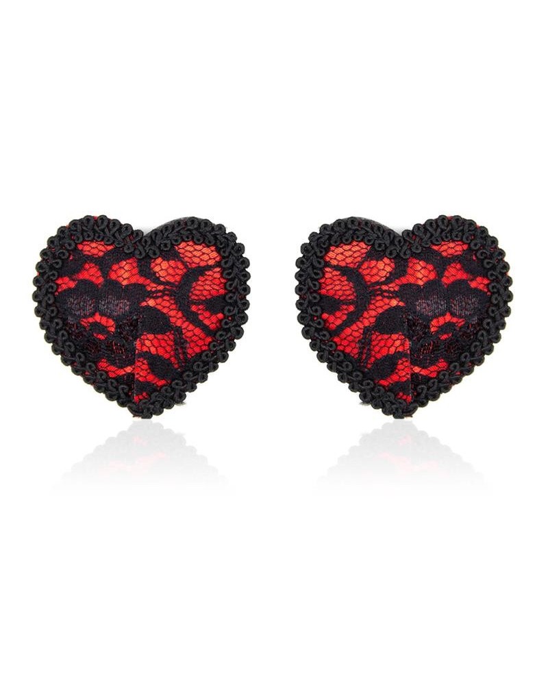 nipple covers with lace blackred