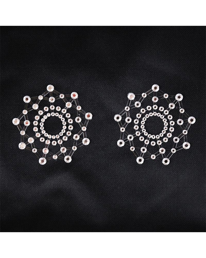 snowflake nipple covers white