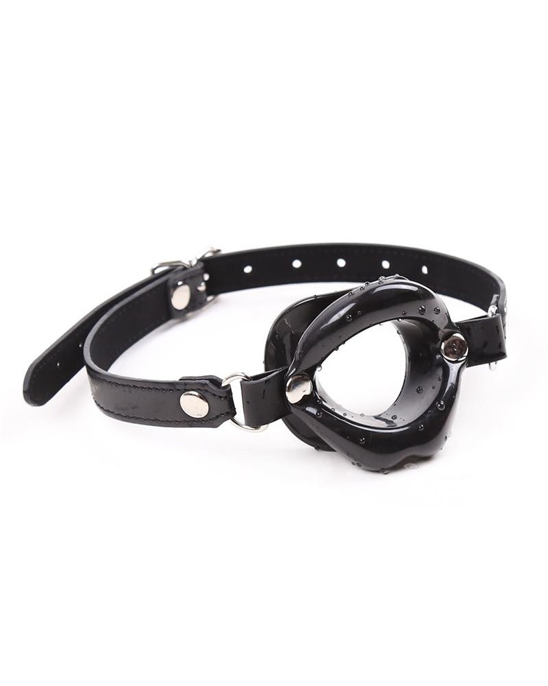 gag ball mouth shaped noir