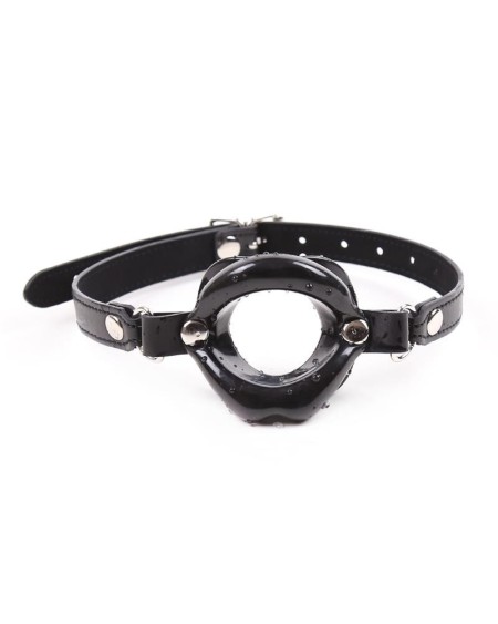 gag ball mouth shaped noir