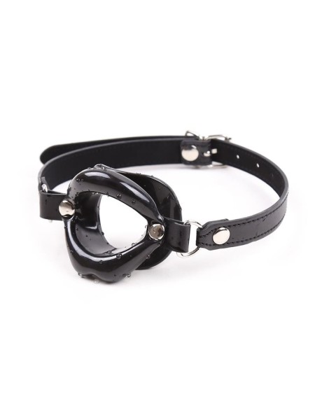 gag ball mouth shaped noir