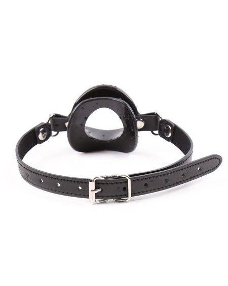 gag ball mouth shaped noir