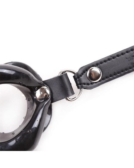 gag ball mouth shaped noir