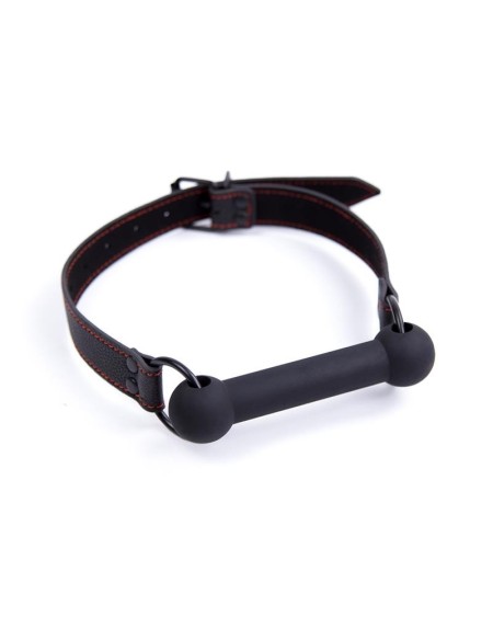 bone gag ball adjustable silicone noir