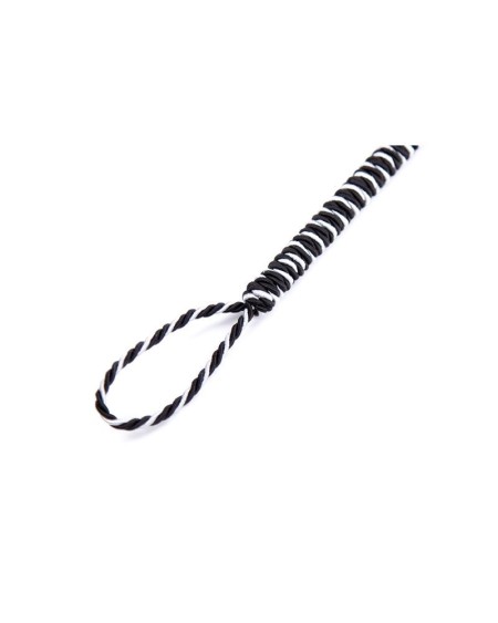 feather tickler with wrapped 46 cm blackwhite
