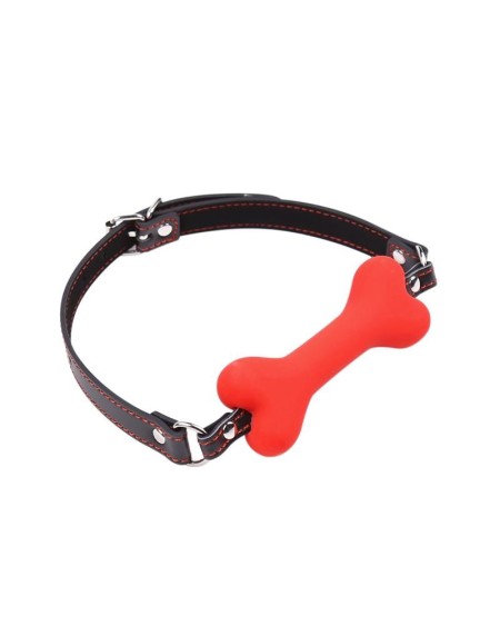 bone gag ball red