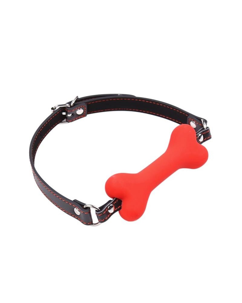 bone gag ball red