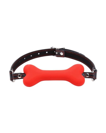 bone gag ball red