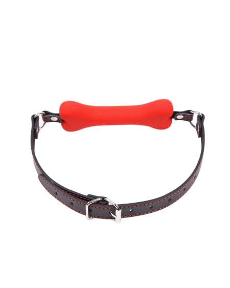 bone gag ball red