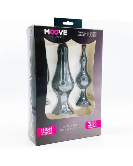 set of 3 butt plugs noir