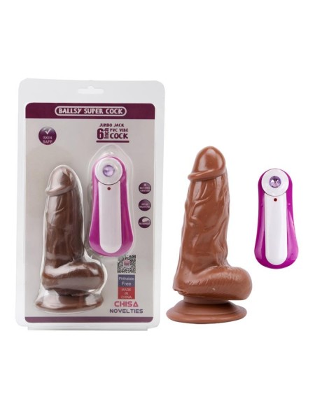 dildo jumbo jack 6 vibrant dildo-brown