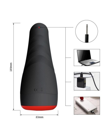 chiven 3 male masturbator heat effect liquid silicone noir