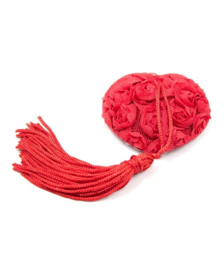 rose heart nipple covers red