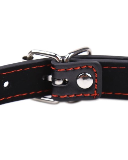 bone gag ball silicone 12 cm noir