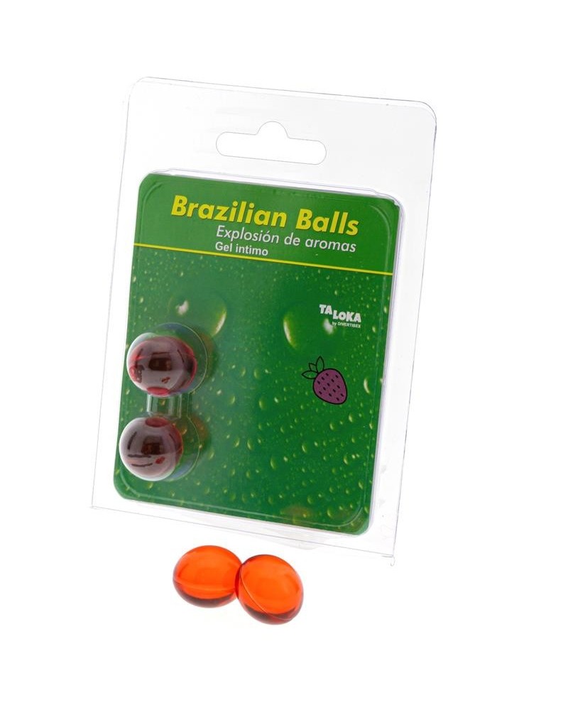 set 2 brazilian balls explosion strawberry aroma