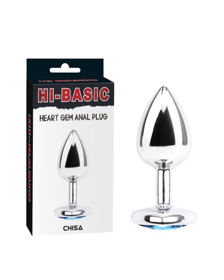 anal plug with heart gem