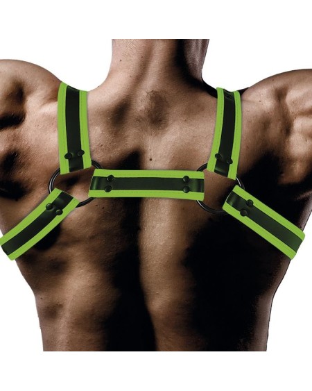glow in the dark bondage chest harness