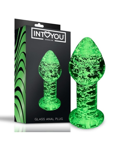 glow in the dark glass butt plug