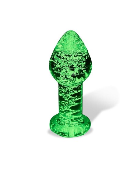 glow in the dark glass butt plug