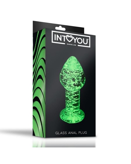 glow in the dark glass butt plug