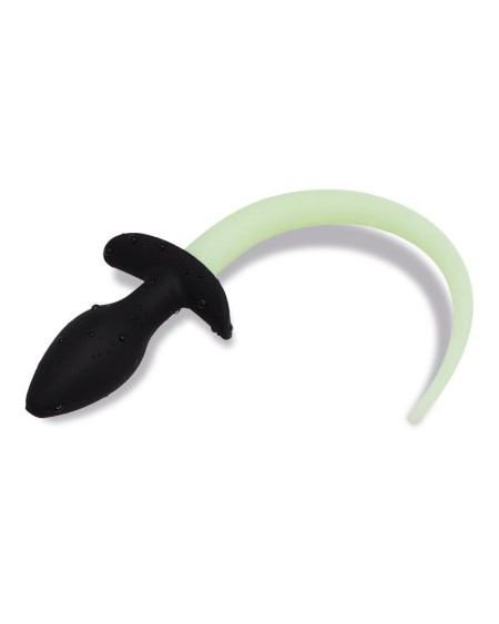 glow in the dark dog tail butt plug