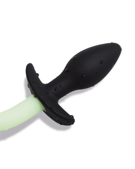 glow in the dark dog tail butt plug
