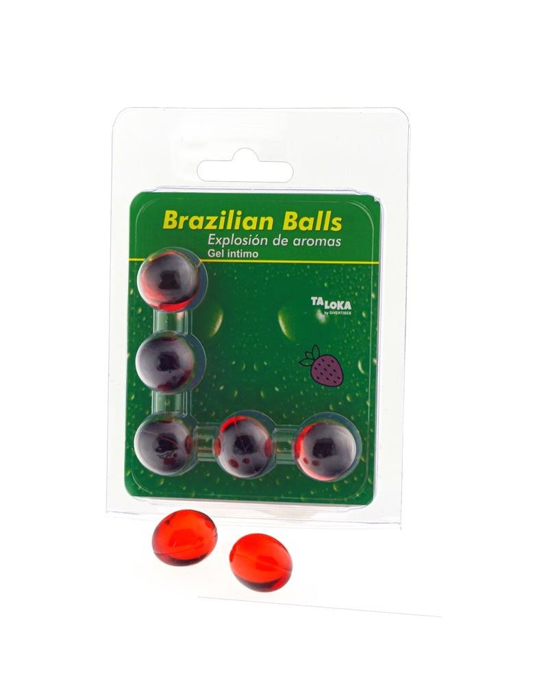 set 5 brazilian balls strawberry flavor
