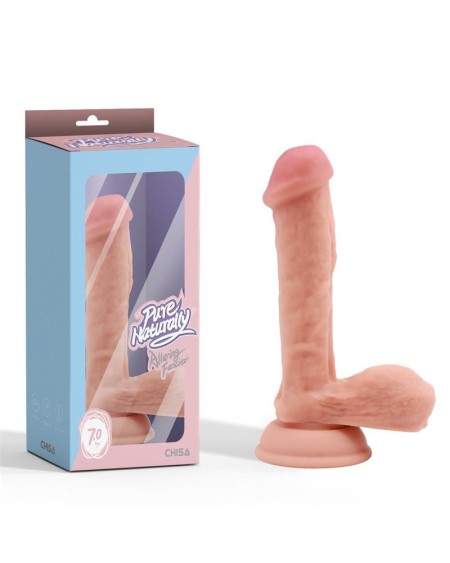 alluring fancier liquid silicone dual-density réaliste dildo18 cm
