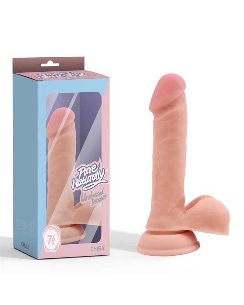 undressed debater liquid silicone dual-density réaliste dildo 19.2 cm